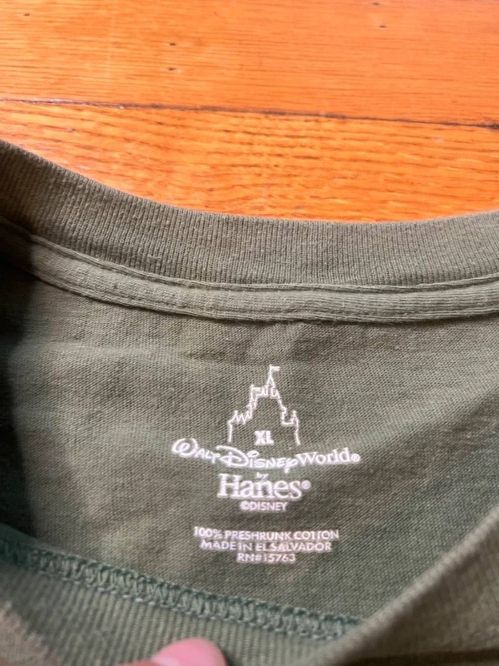 Hanes Olive Green Walt Disney World Logo Tee - Picture 4 of 5
